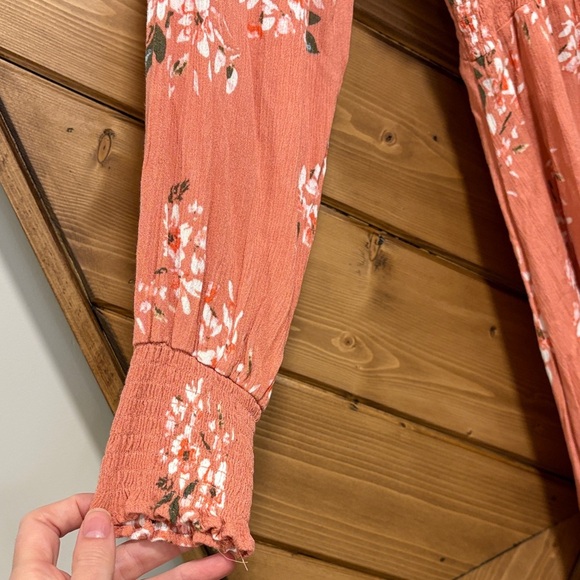 American Rag Smocked Fit & Flare Dress Floral Medium - Picture 3 of 6